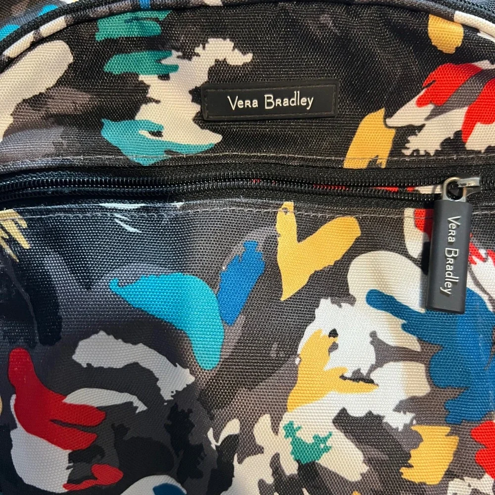 Vera Bradley Large Backpack Laptop Travel Abstract Brushstroke Canvas Art Print